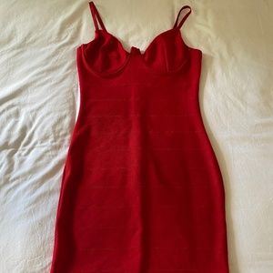 Fashion Nova Red Bandage Dress